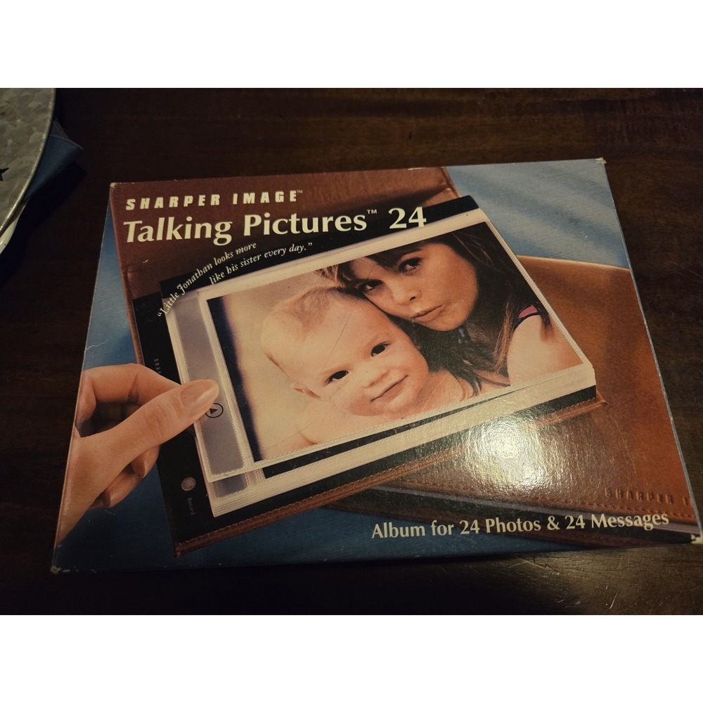 Sharper Image Talking Pictures 24: Album for 24 Photos & 24 Messages Photo Album